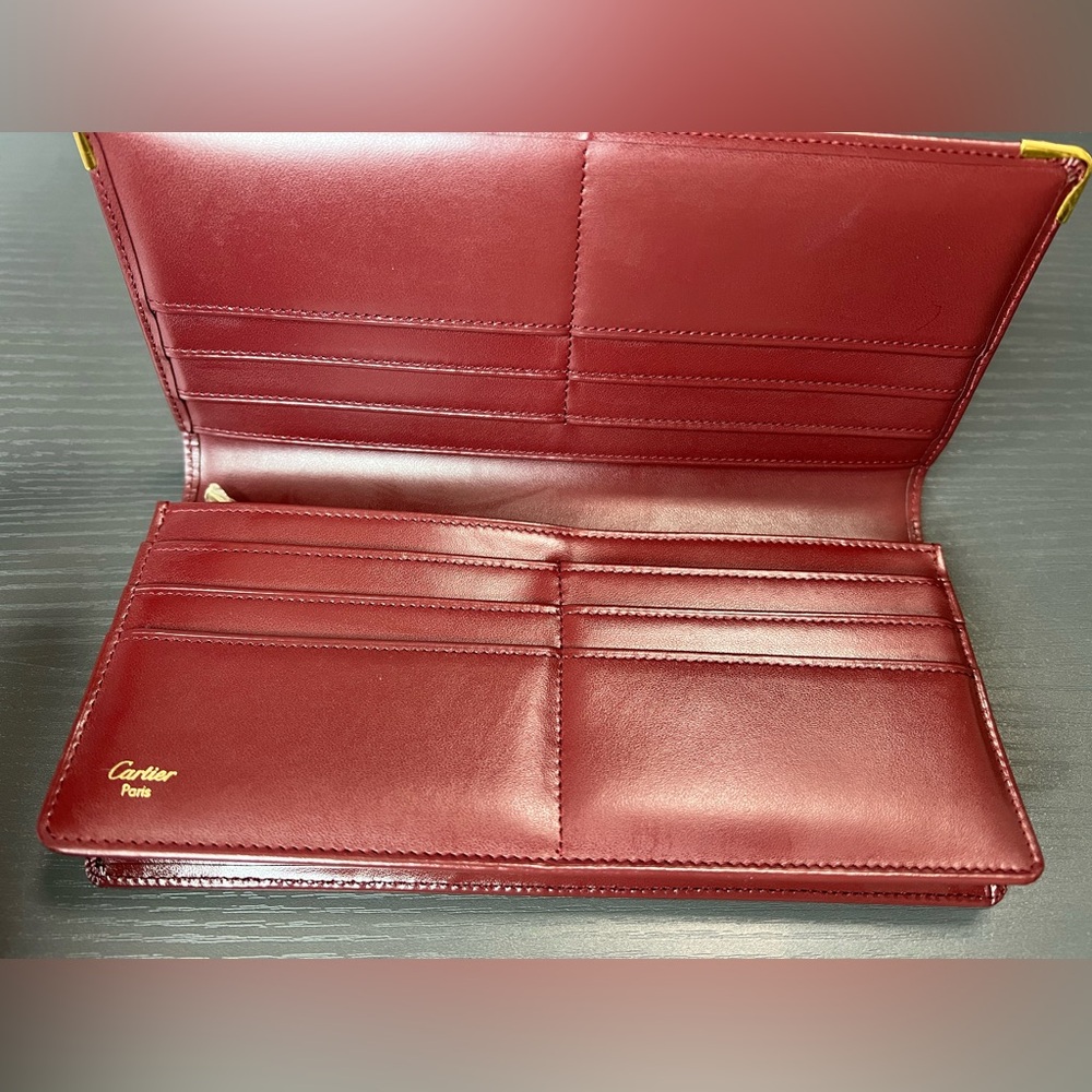 SOLD!❌ Cartier Burgundy Long Wallet - Picture 9 of 14